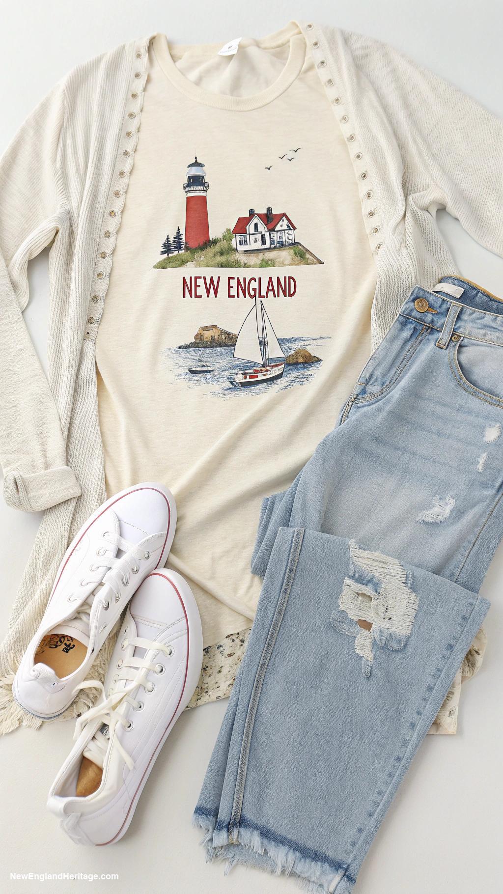 summer outfits for women Graphic tee and distressed jeans