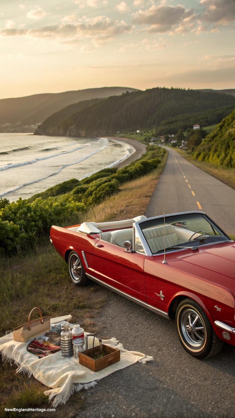 typical cars Classic Ford Mustang convertible for summer drives