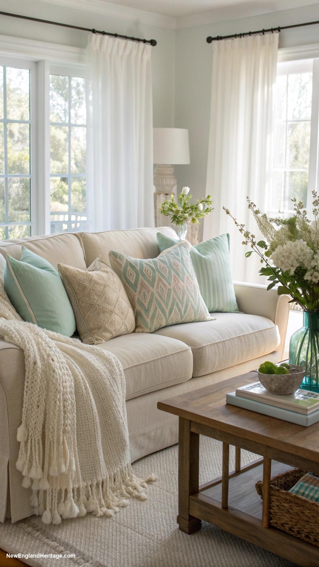 coastal interior design Cozy linen textiles for comfort