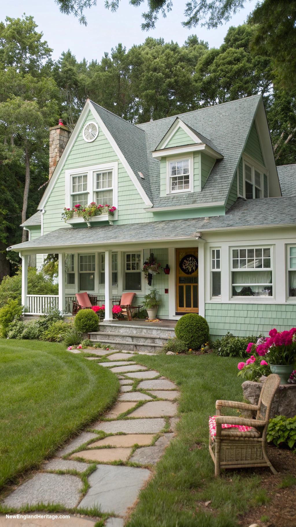 colonial houses Cape Cod cottage with dormer windows
