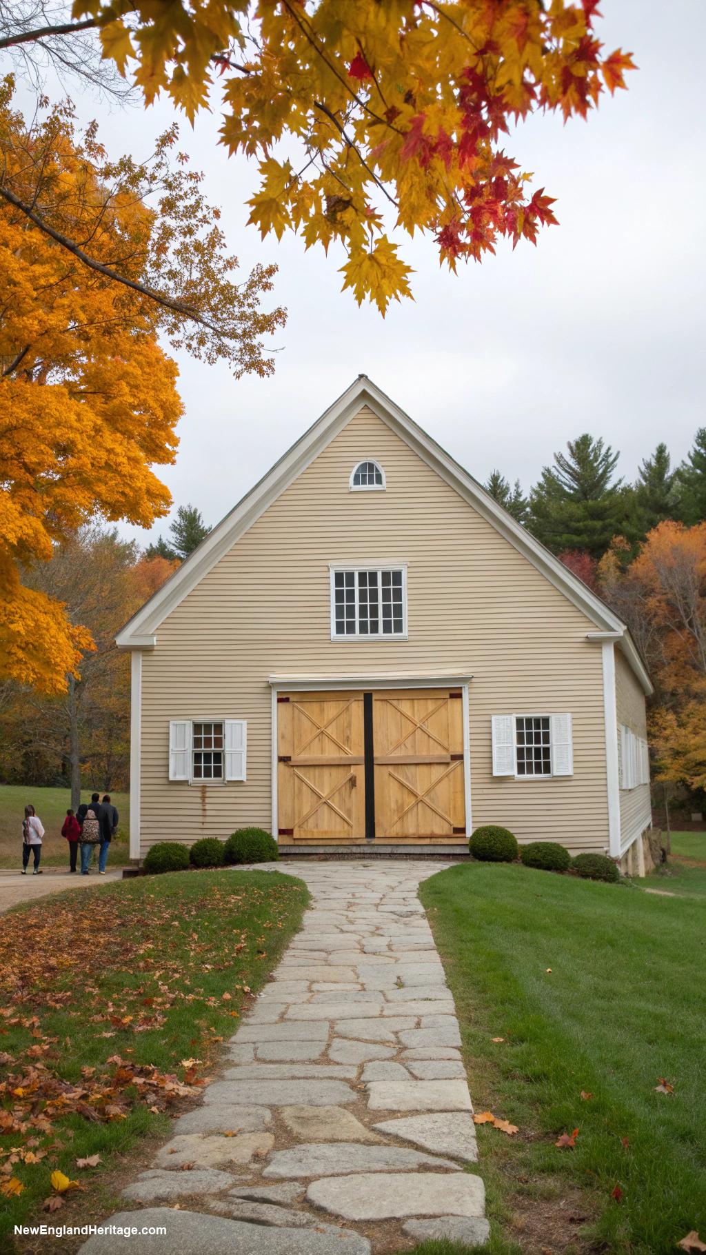 colonial houses Pilgrim style meeting house with simple lines