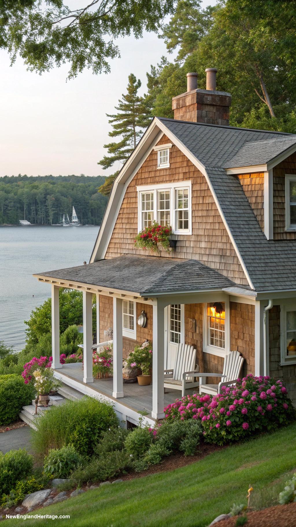 east coast cottage Charming shingle style cottage by the lake