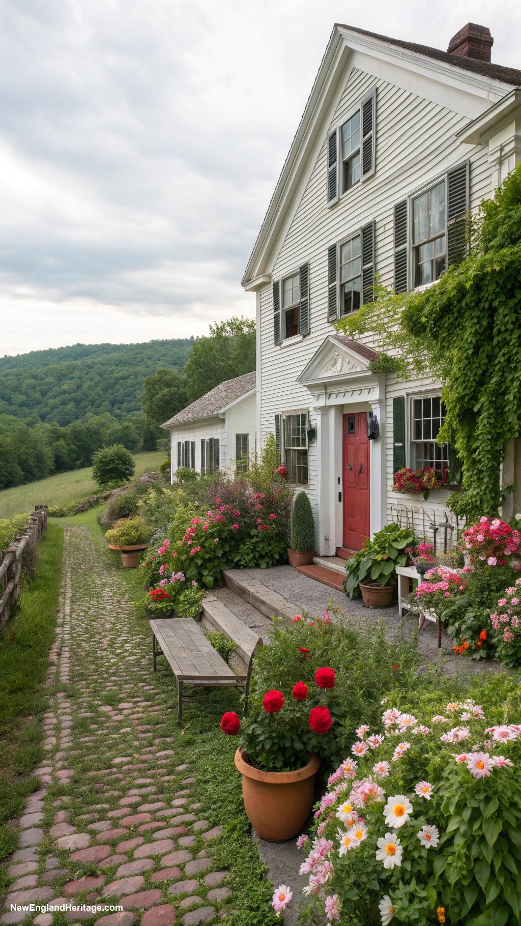 east coast cottage Historic farmhouse with expansive gardens