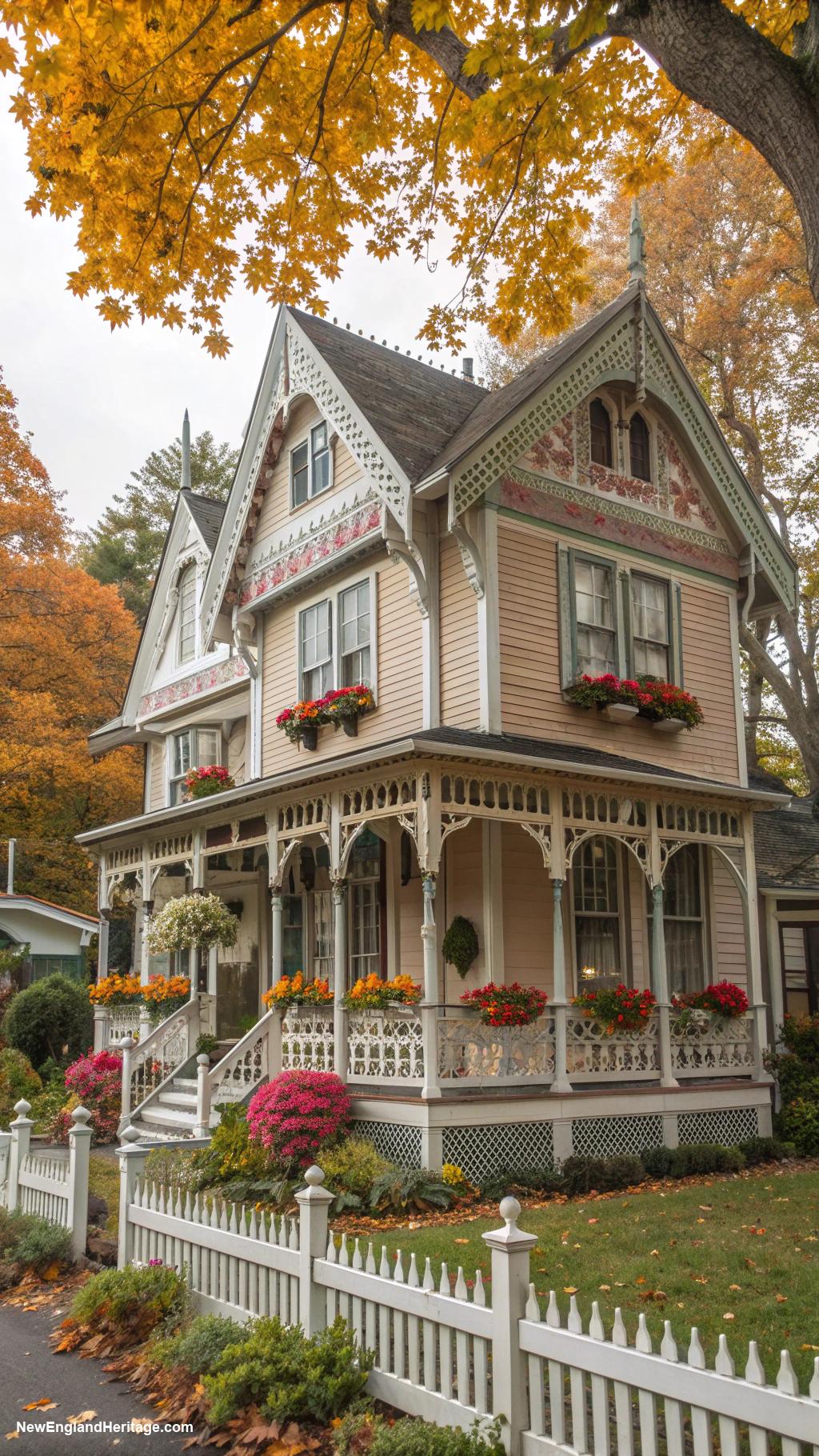 east coast cottage Quaint Victorian house with wraparound porch