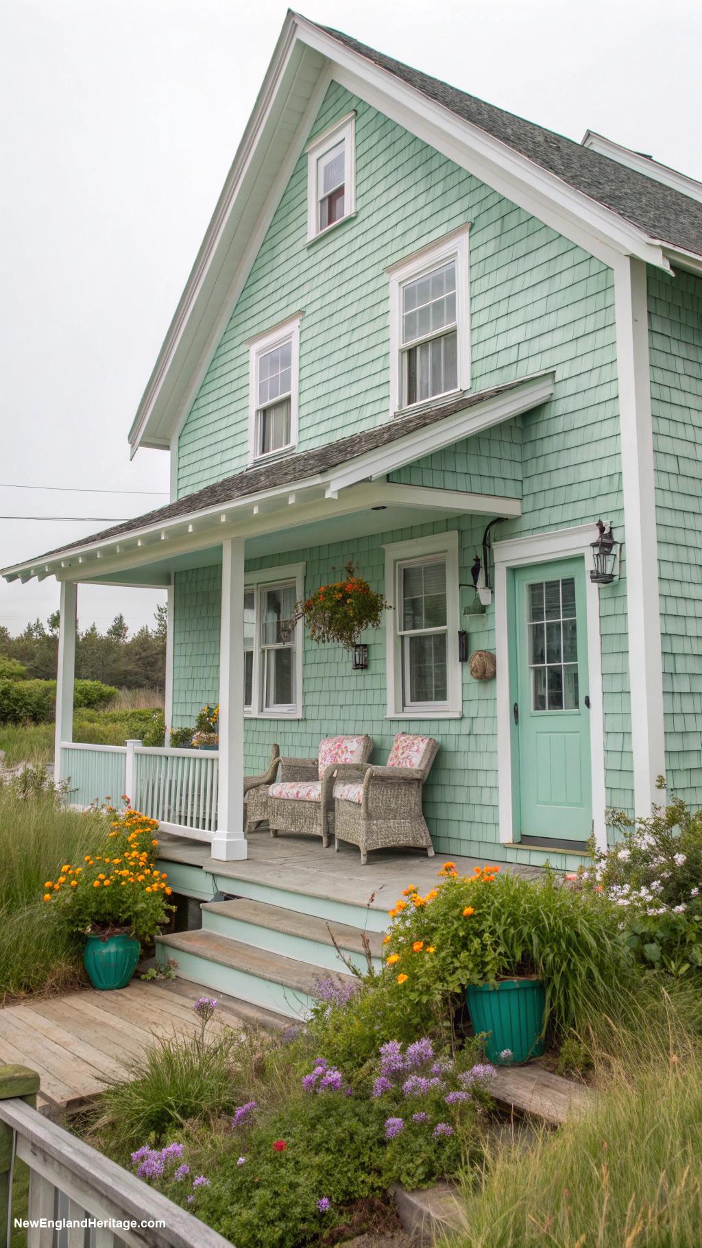 fishermans cottage Seafoam color scheme for calming atmosphere