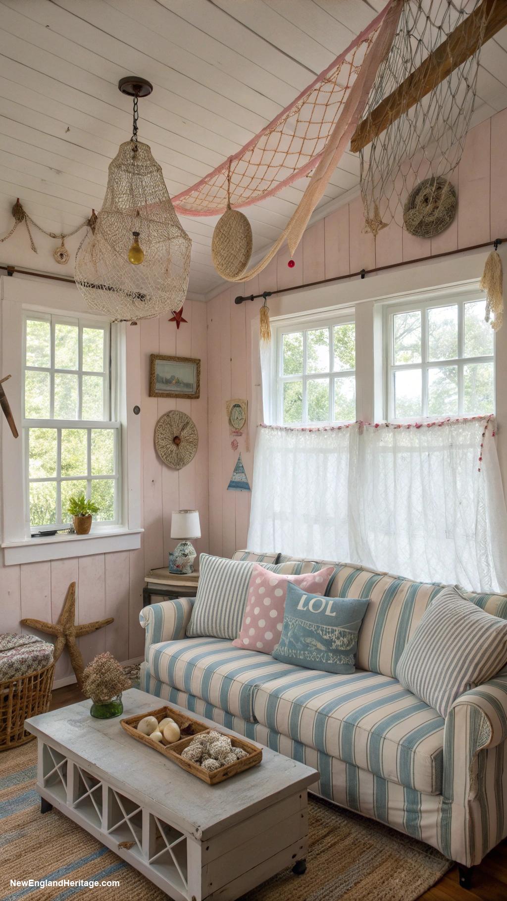 fishermans cottage Whimsical nautical decor throughout the cottage