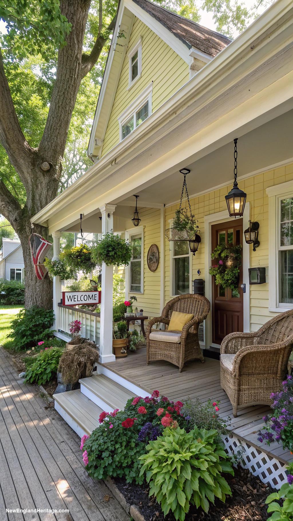 houses with porches Bungalow with cozy covered entryway