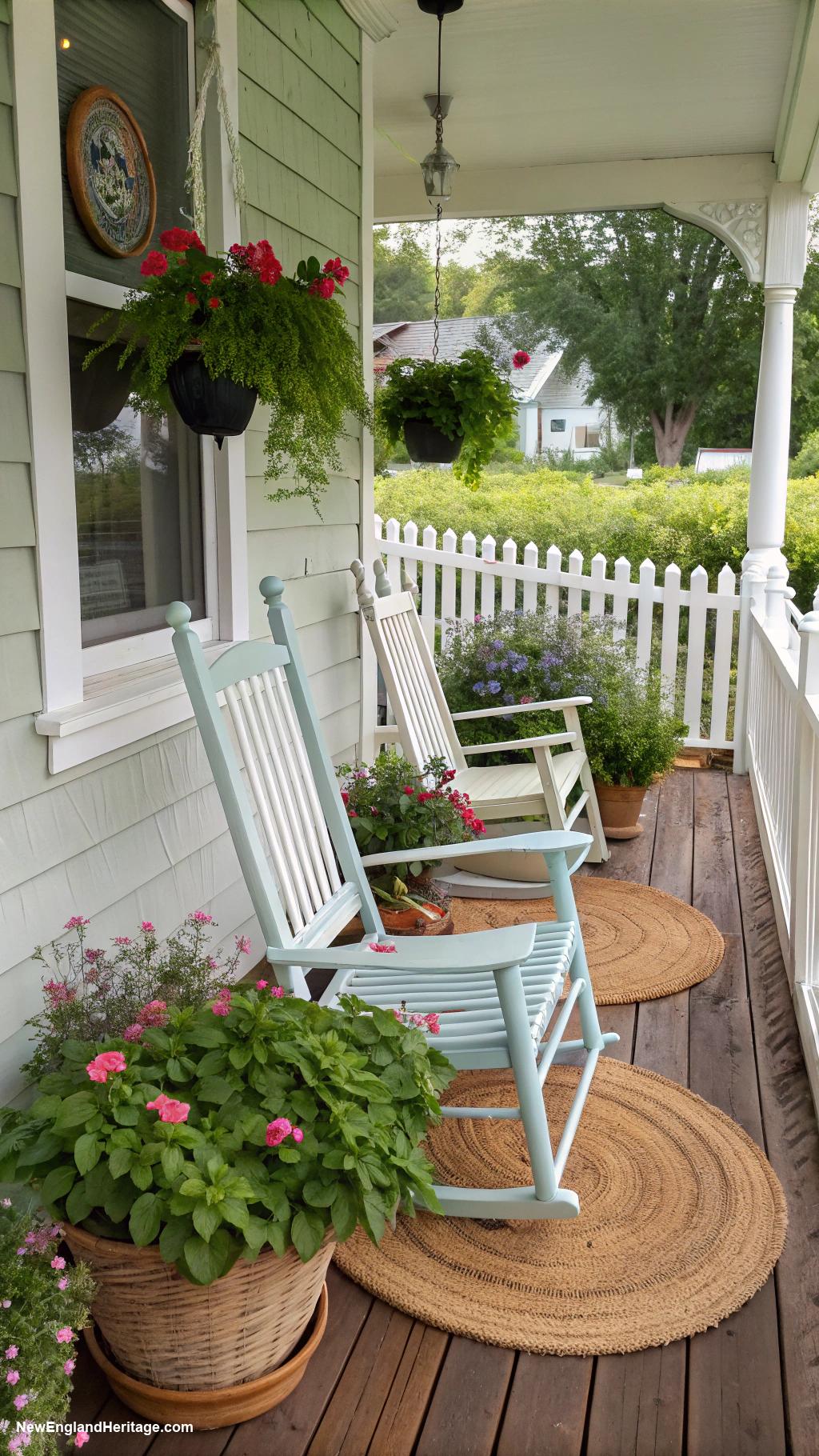 houses with porches Farmhouse porch adorned with rocking chairs