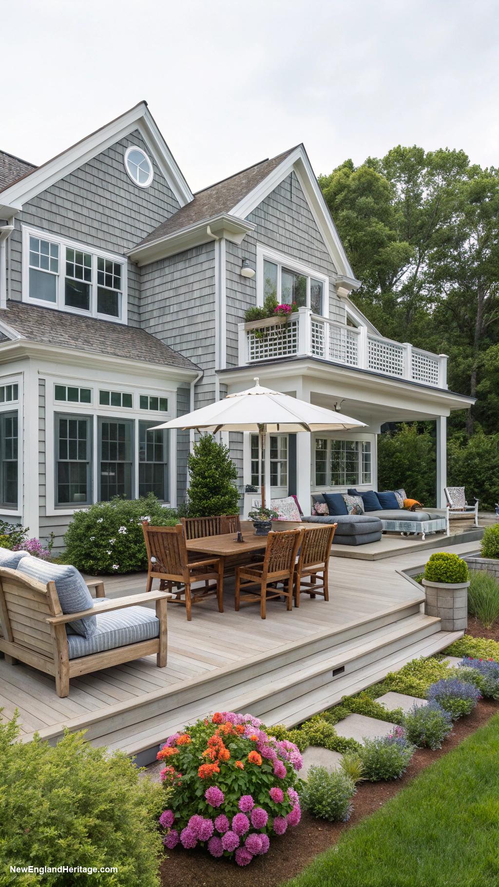 houses with porches Modern Cape Cod with spacious terrace