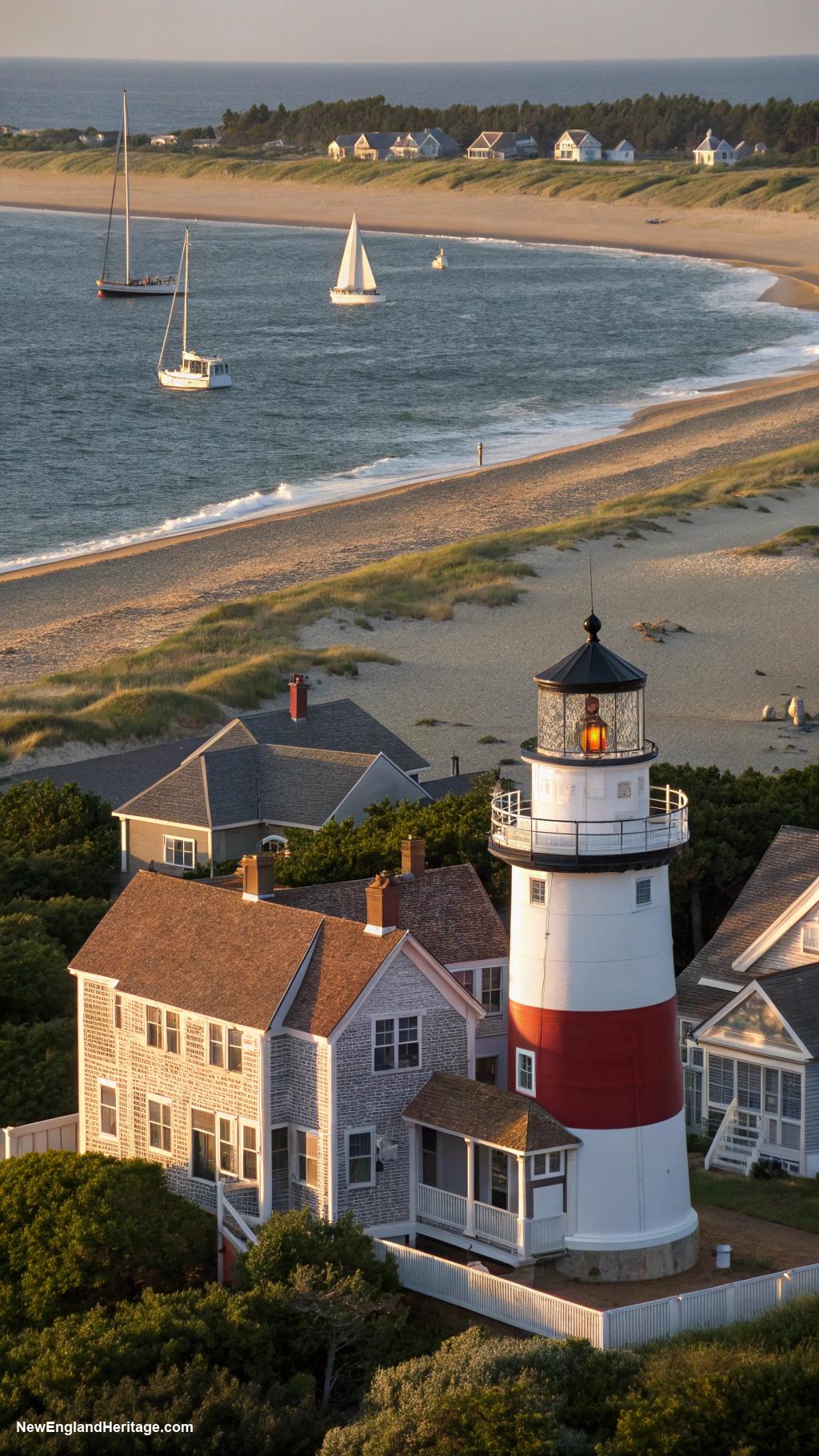 nantucket style houses Lighthouse inspired tower overlooking the coastline