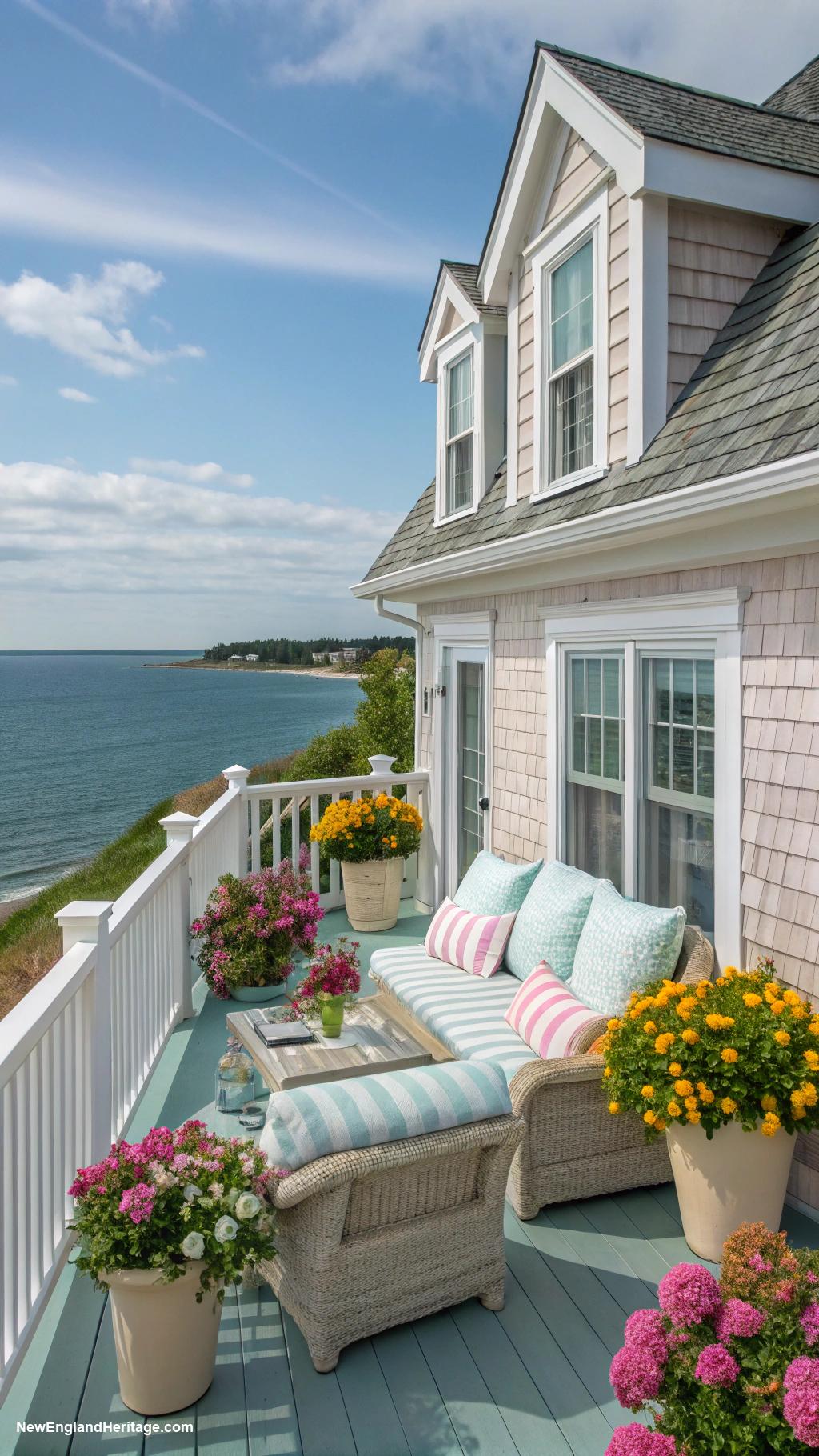 seaside cottage Cozy retreat with ocean view balcony