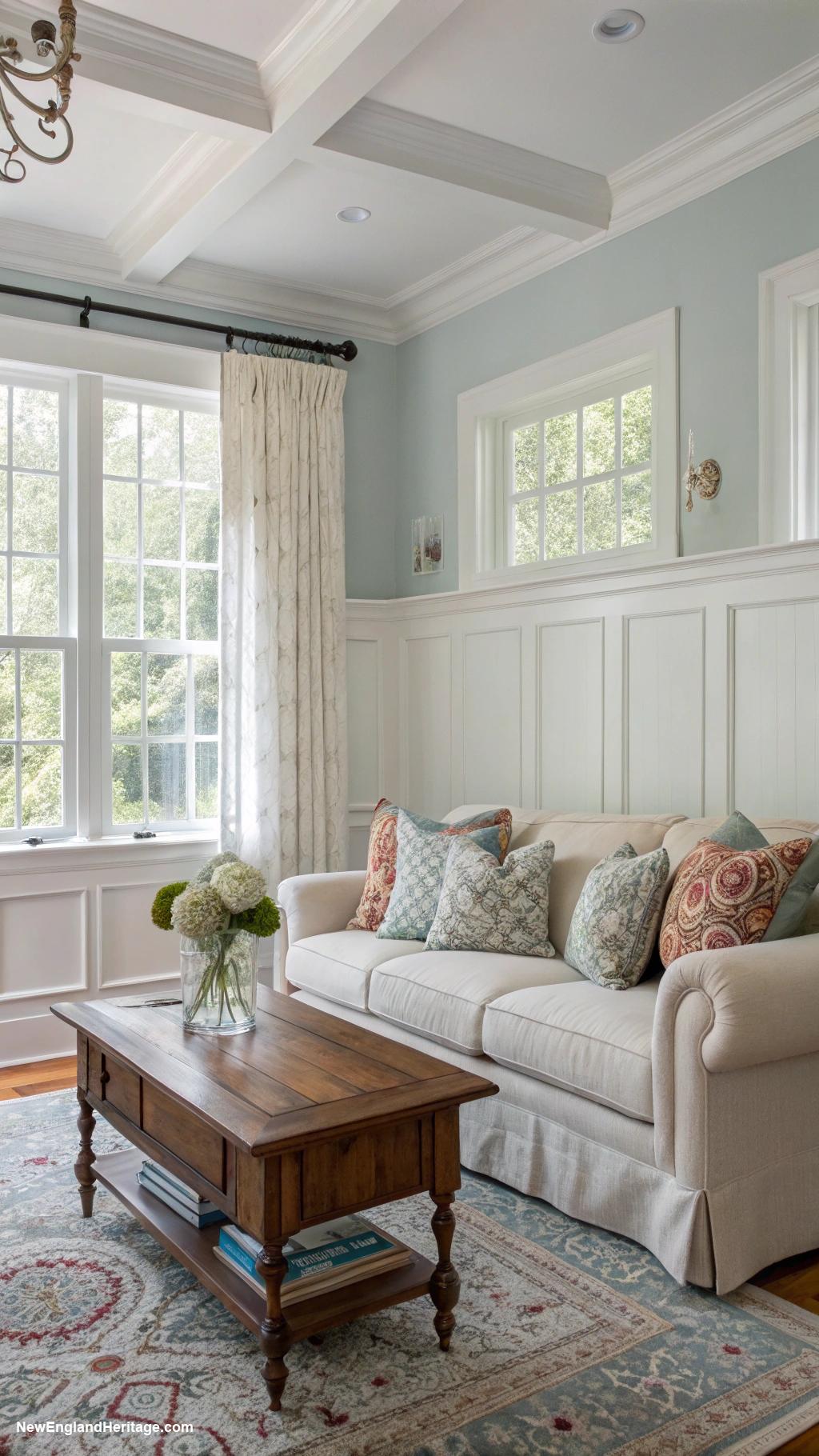traditional interior design Classic white wainscoting and beadboard
