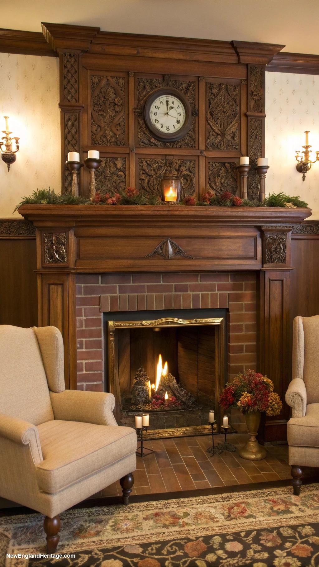 traditional interior design Fireplace with a traditional mantelpiece
