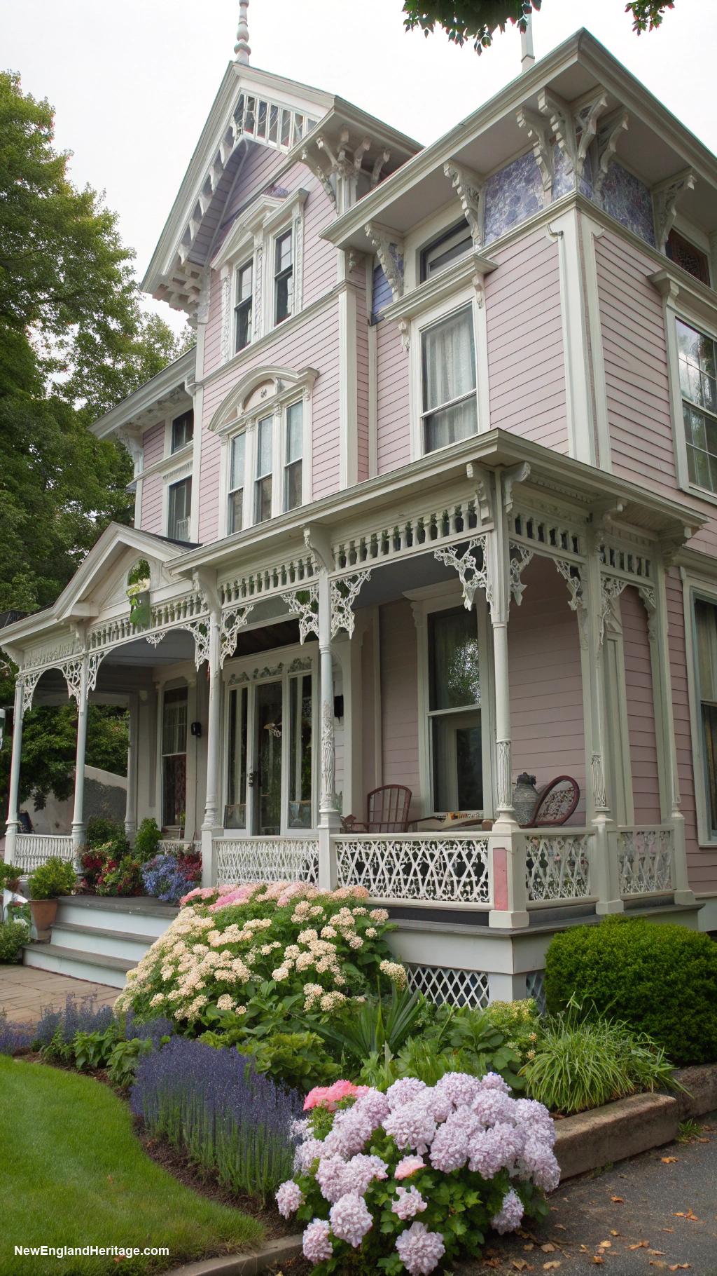 victorian houses Italianate with decorative brackets and tall windows