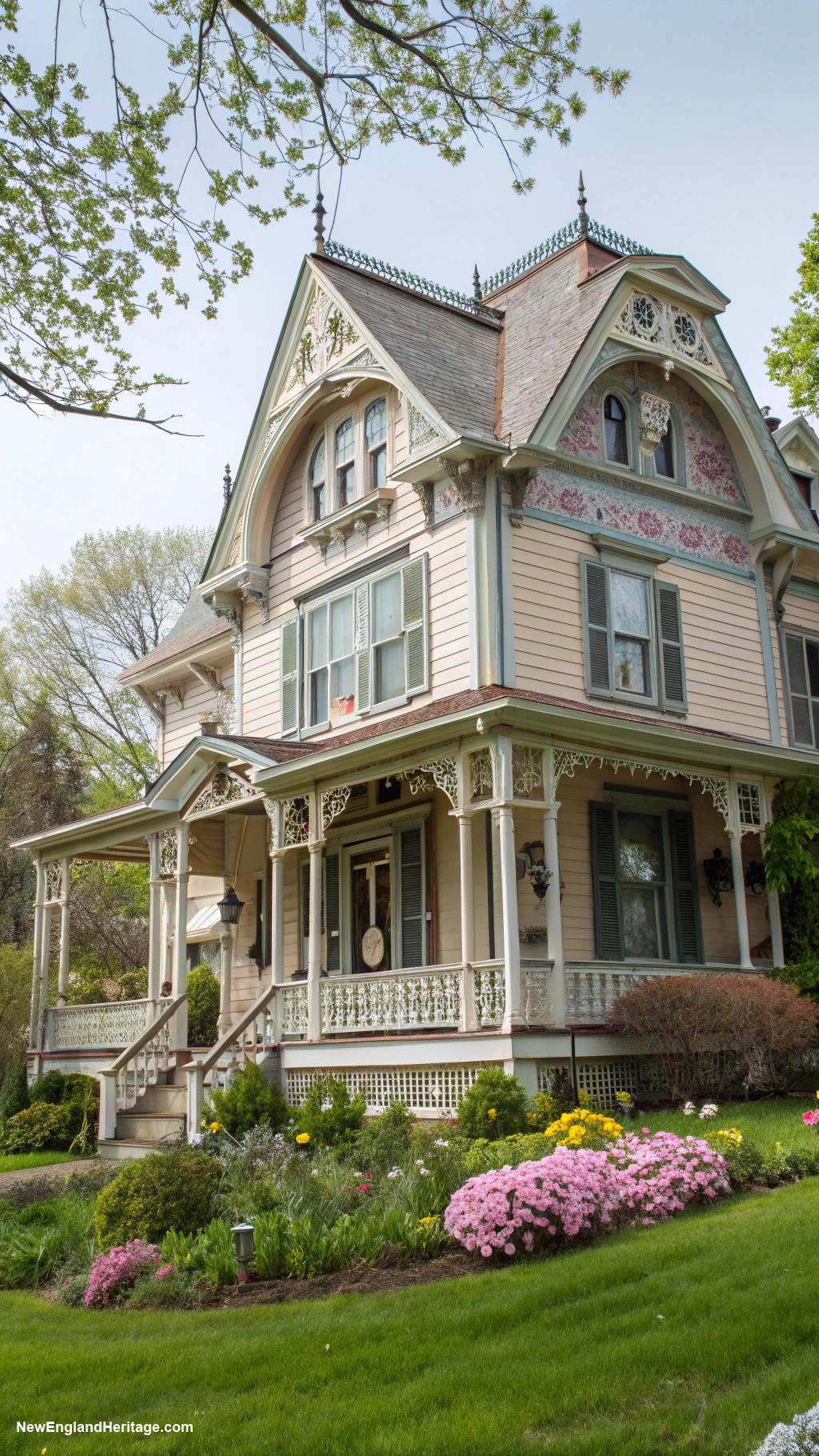 victorian houses Second Empire featuring a mansard roof design
