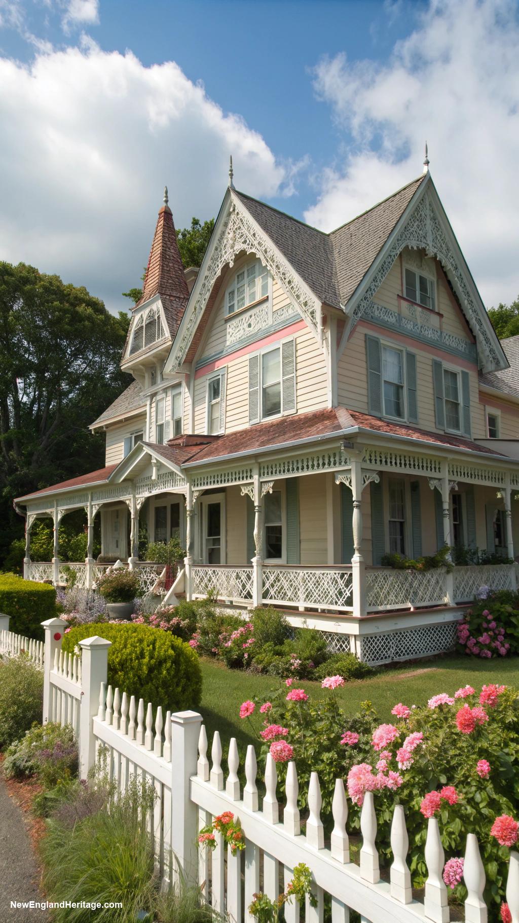 victorian houses Victorian farmhouse with wraparound porch and dormers