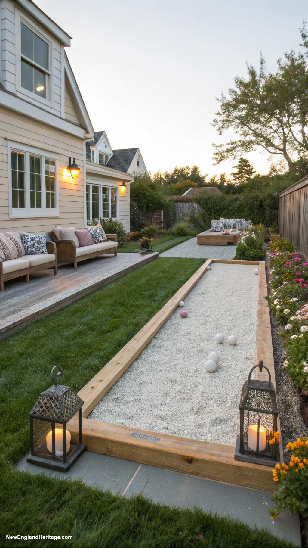beach home backyard ideas Outdoor games like cornhole or bocce