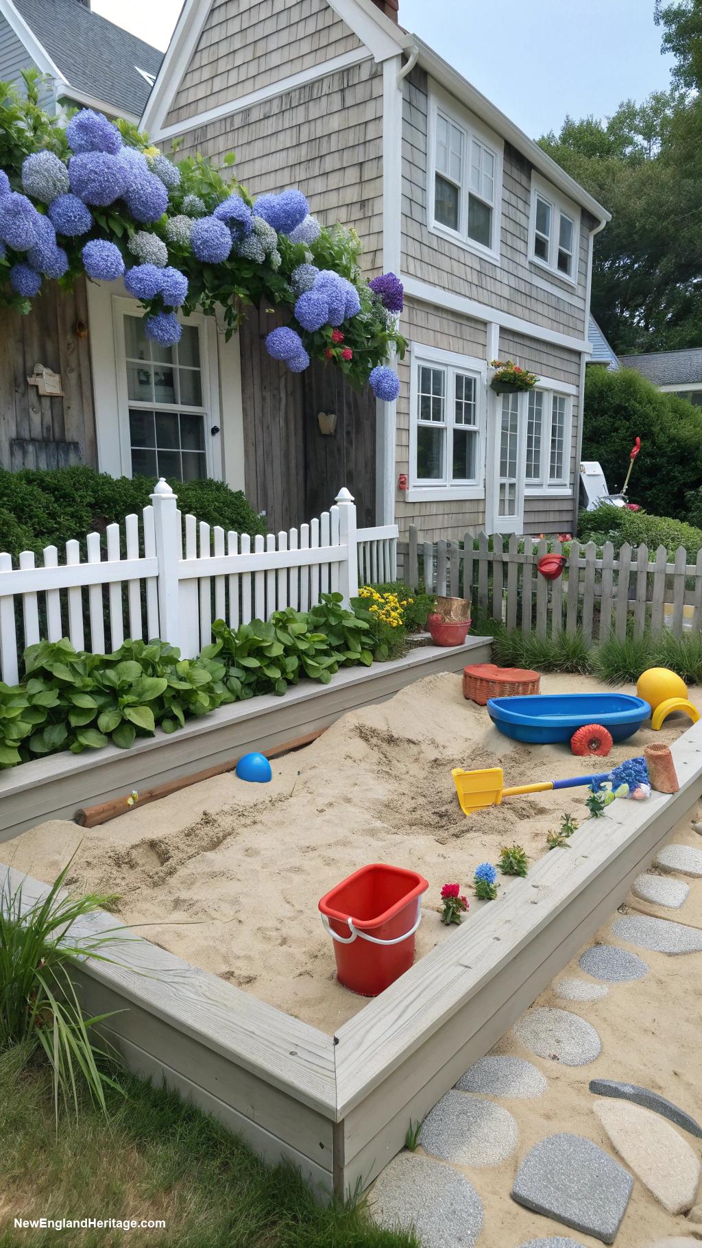 beach home backyard ideas Sand play area for kids