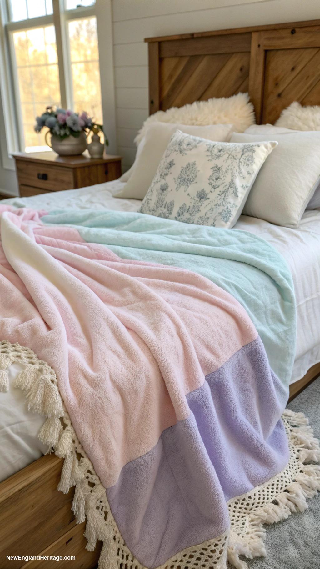 bedding ideas Cozy flannel in soft pastel colors