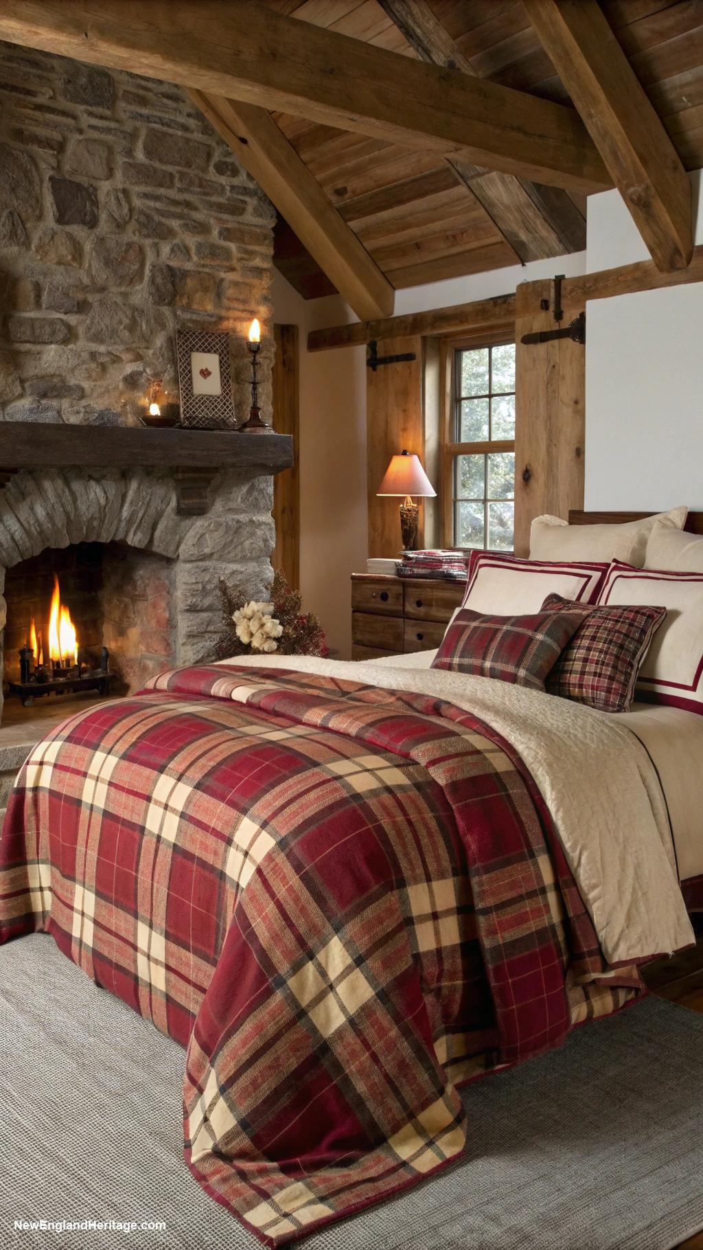 bedding ideas Rustic plaid for warm cabin feel