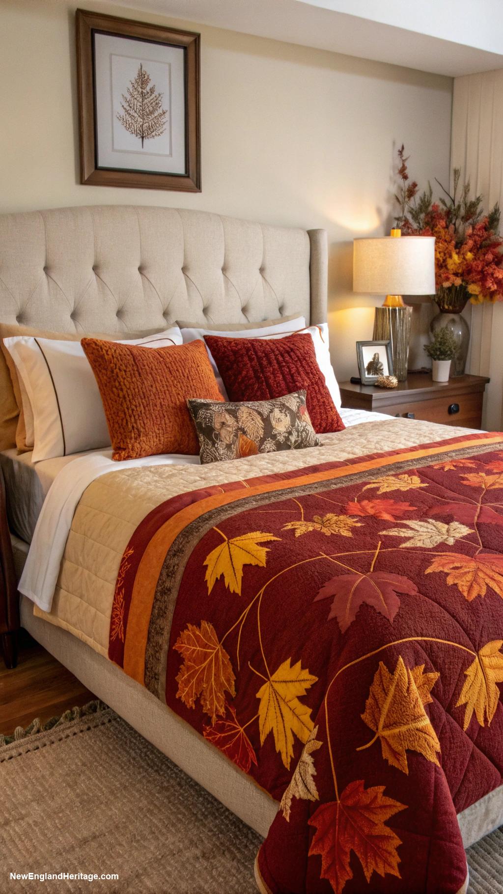 bedding ideas Seasonal colors reflecting autumn foliage