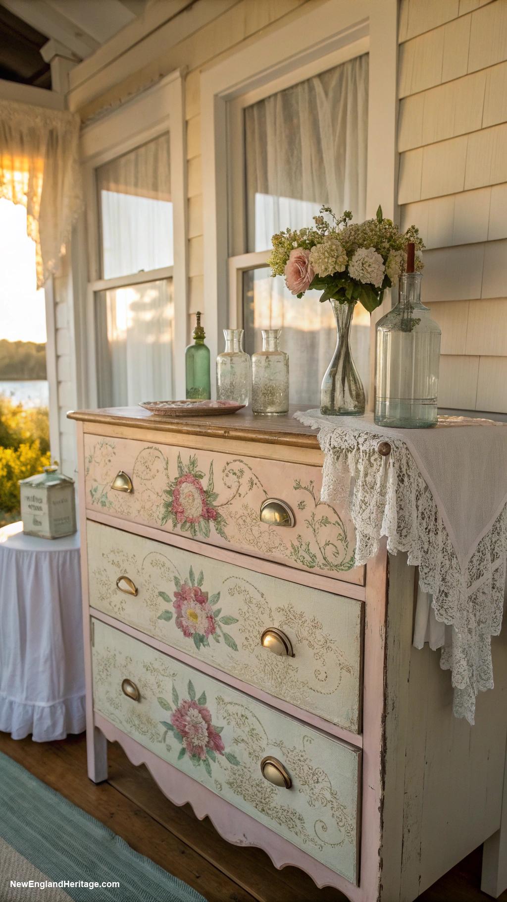 cape cod cottage Shabby chic furniture with vintage charm