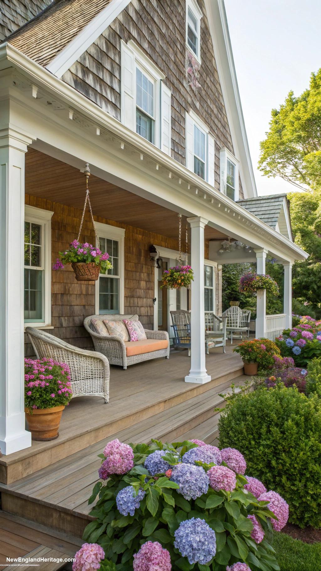 cedar shingle house Charming cape with a welcoming porch