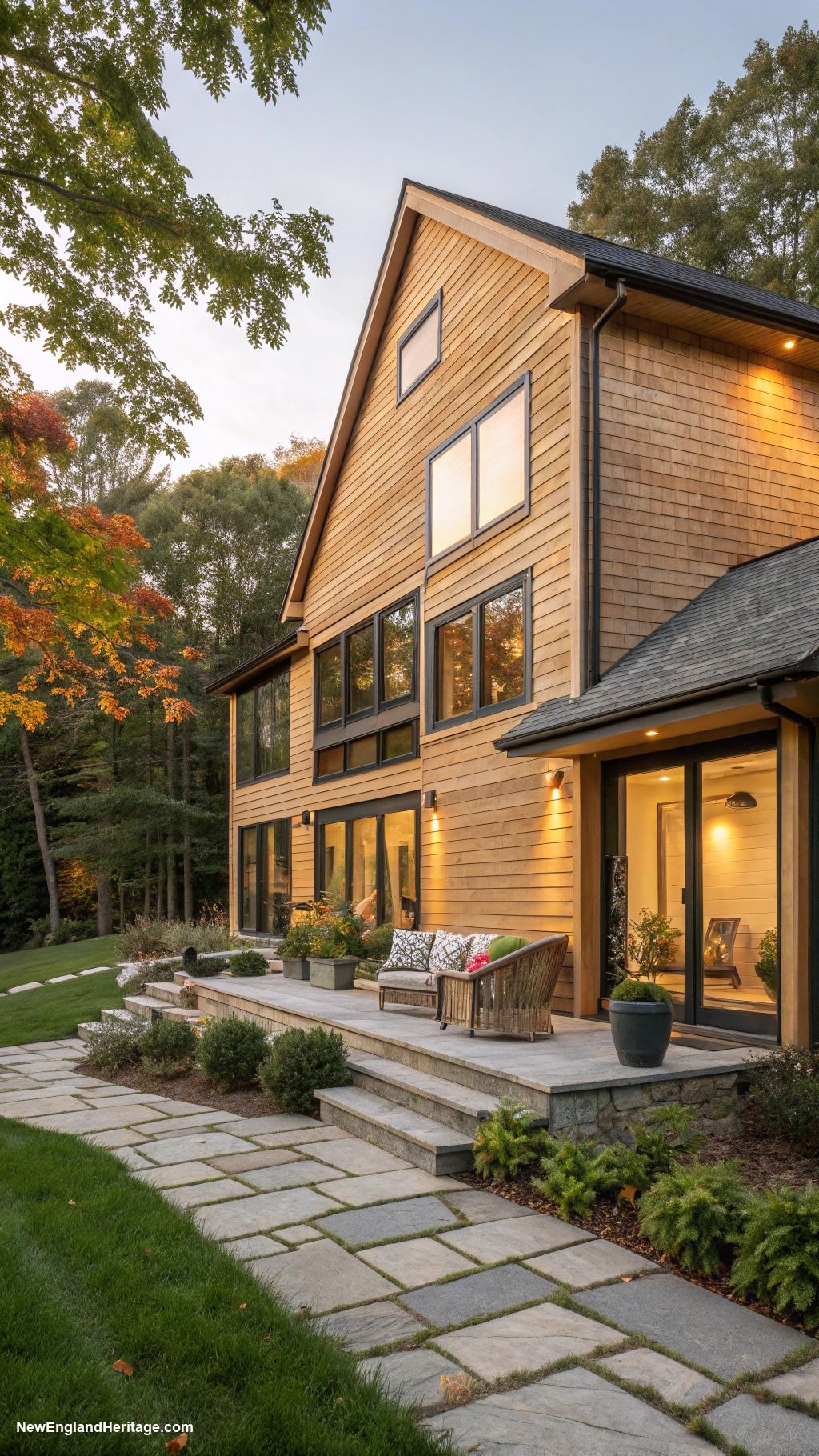 cedar shingle house Contemporary home with sleek cedar siding