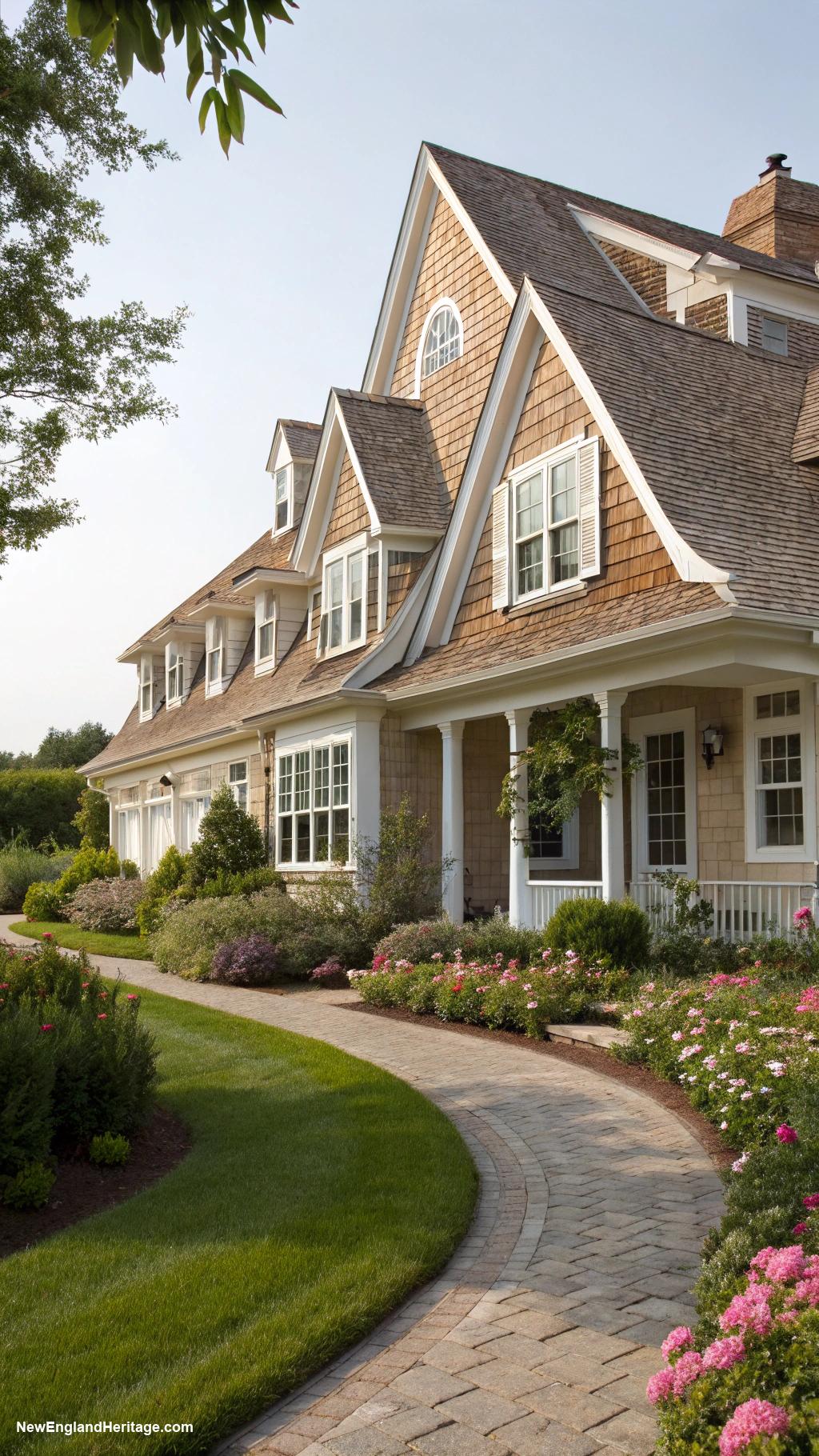 cedar shingle house Traditional gables complemented by cedar shingles