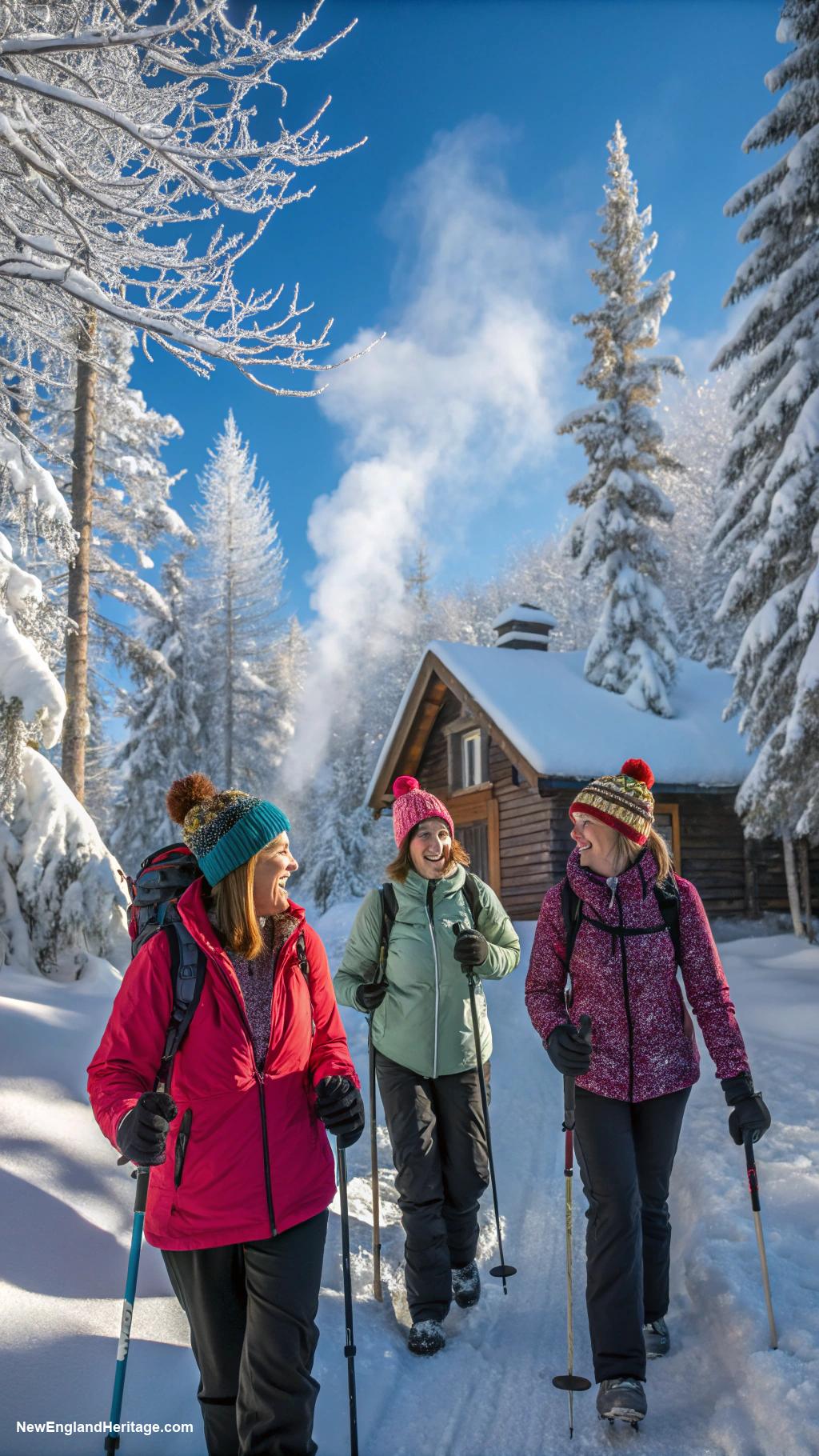 christmas party ideas Winter hiking followed by warm drinks