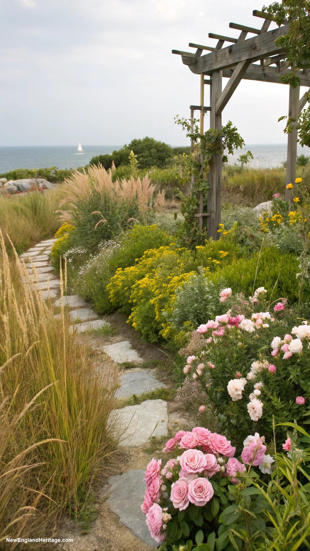 coastal cottage Garden with native coastal plants