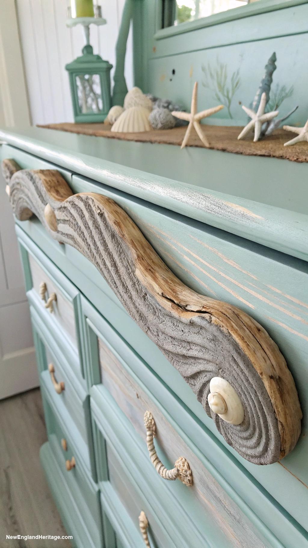coastal dresser decor Driftwood inspired drawer pulls