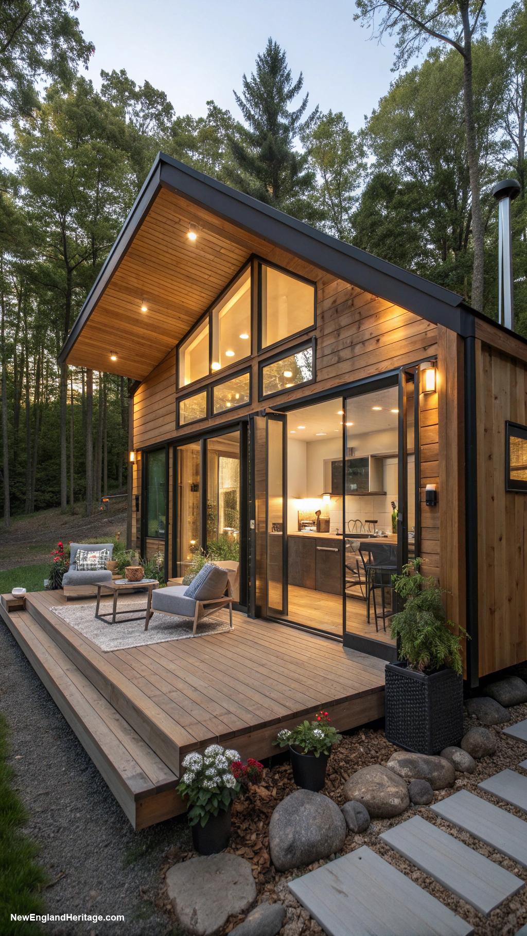 connecticut cottages Contemporary tiny home with smart features