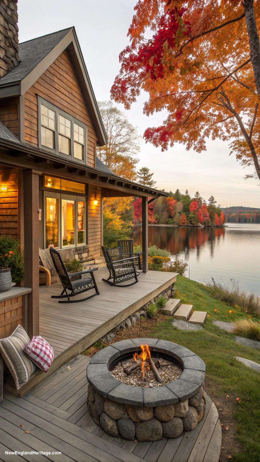 connecticut cottages Cozy lakefront retreat with fire pit