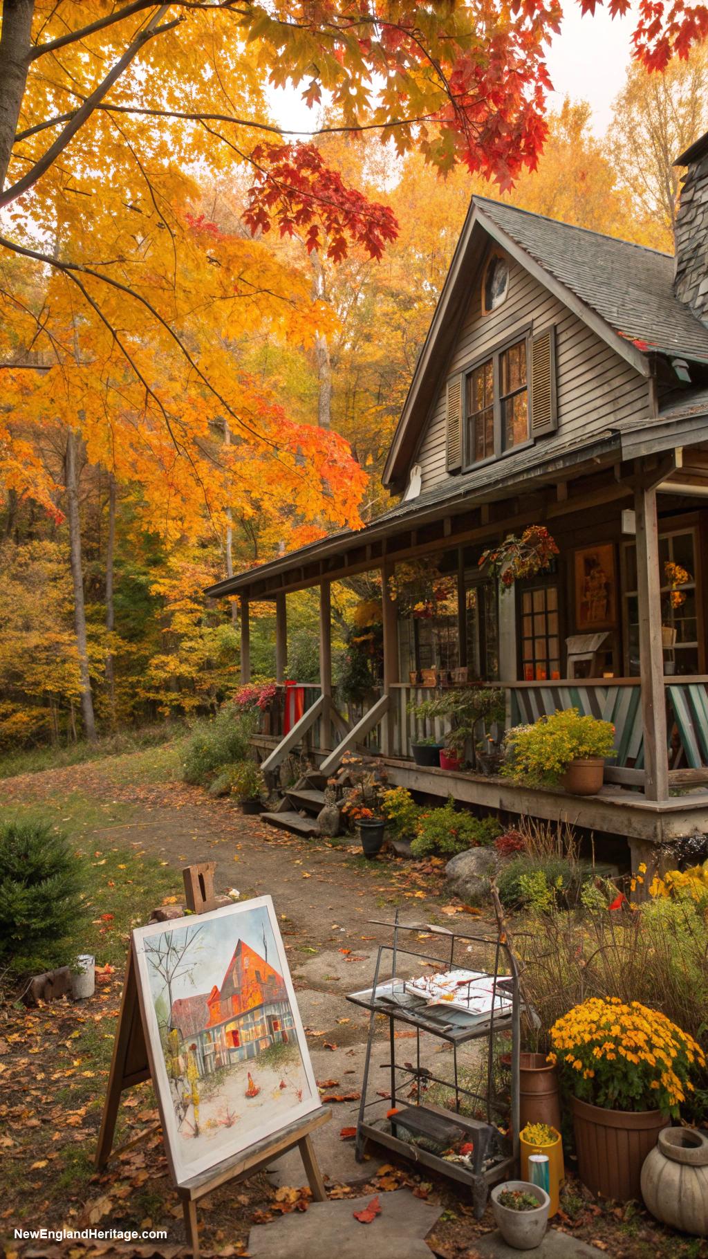 connecticut cottages Eclectic artists retreat with unique art