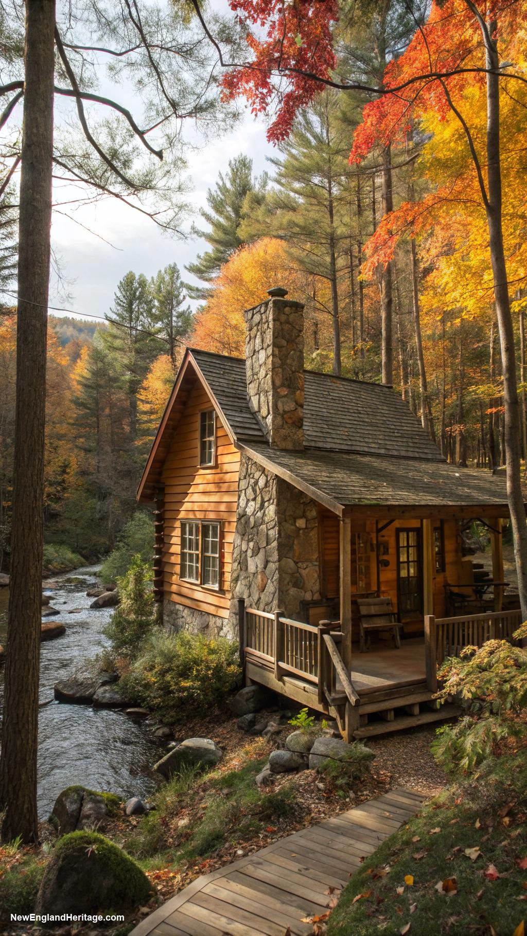connecticut cottages Rustic cabin in the woods