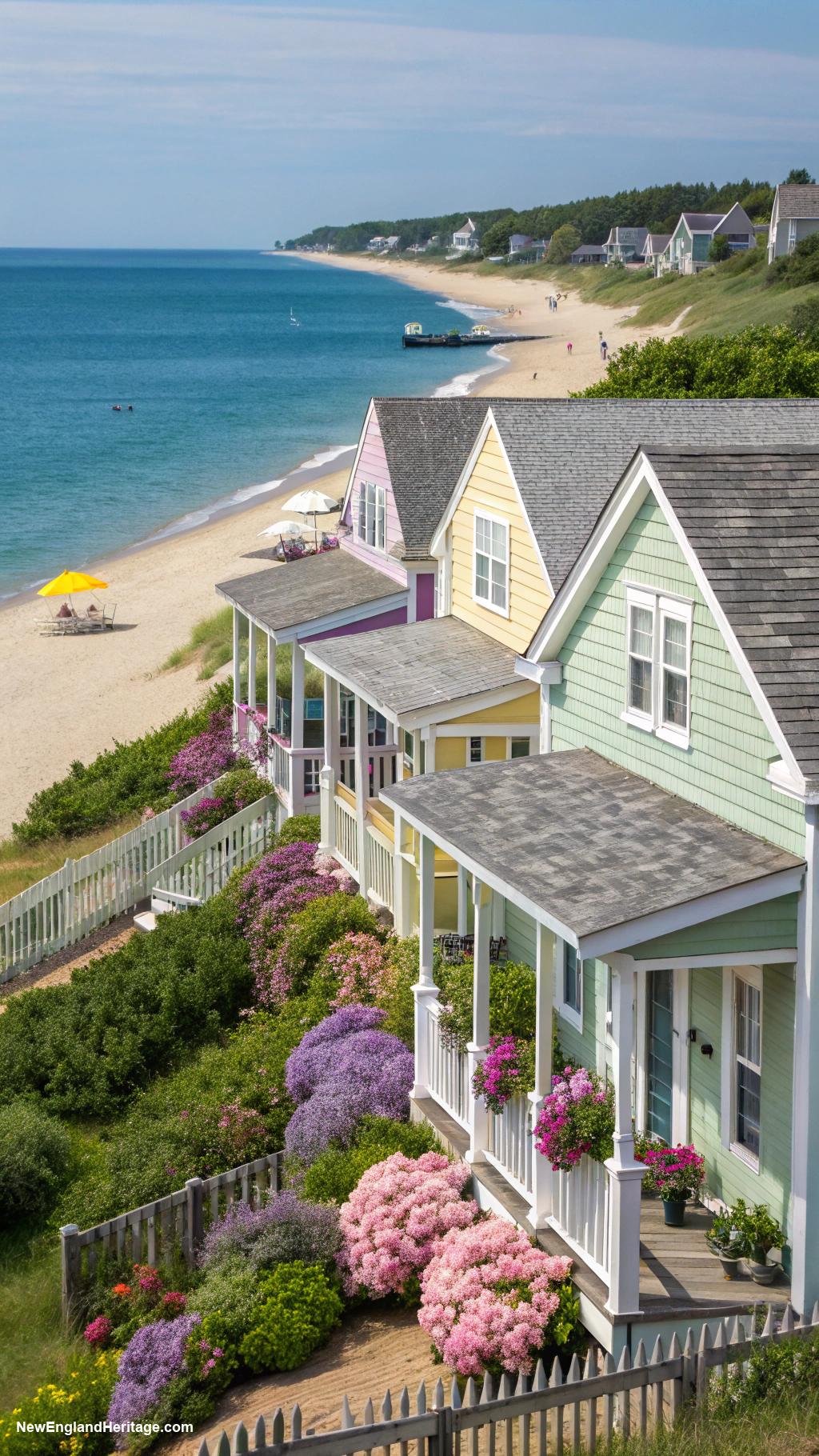 nantucket cottages Colorful seaside retreat with ocean view