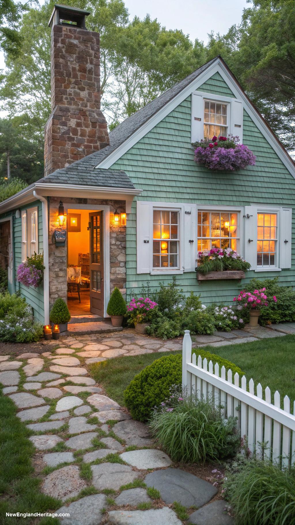 nantucket cottages Cozy snug cottage with brick fireplace