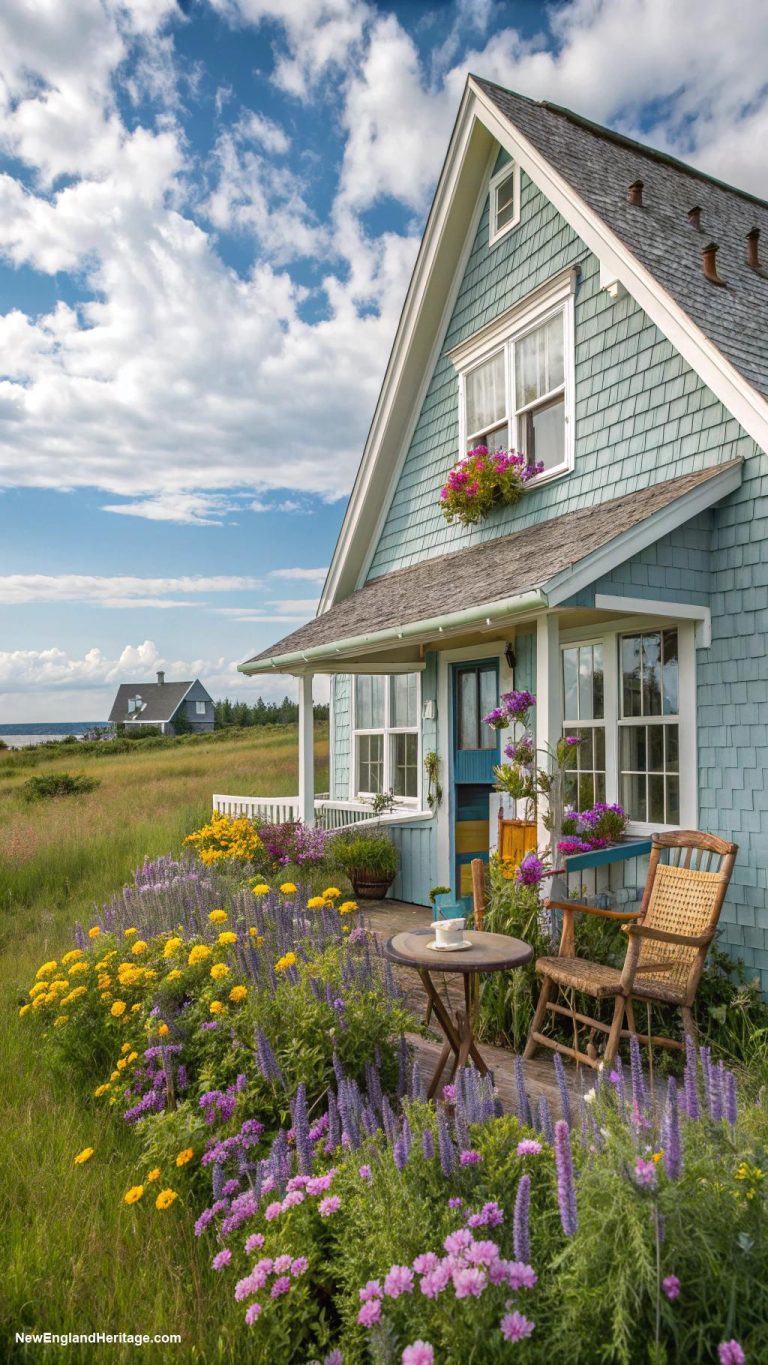 nantucket cottages Quaint cottage surrounded by wildflowers