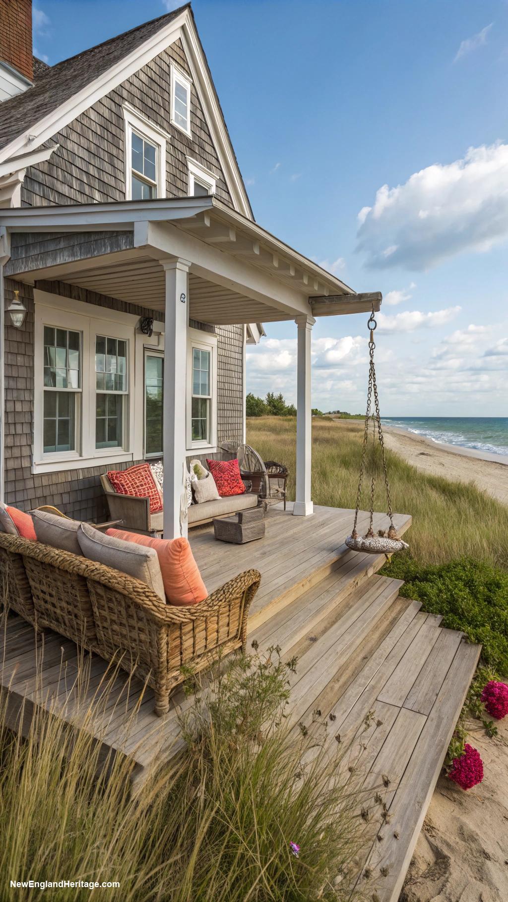 nantucket cottages Rustic beach cottage with wooden deck