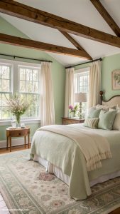 sage green bedrooms Sage green and cream color harmony