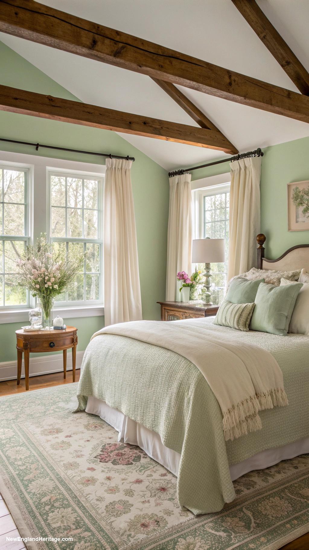 sage green bedrooms Sage green and cream color harmony