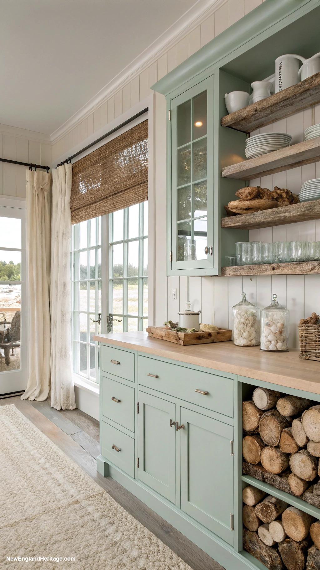 classic coastal kitchens Driftwood accents and textures