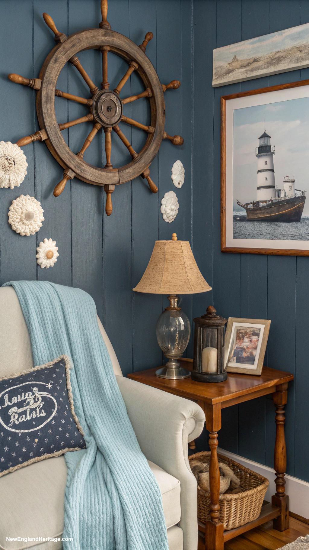 coastal grandma house Vintage nautical decor accents
