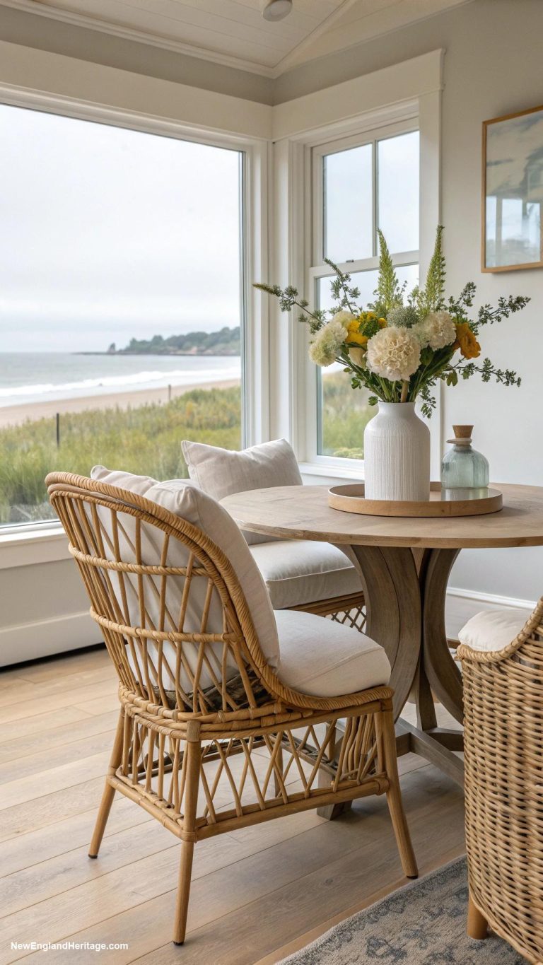 decorating with rattan Rattan chairs for coastal dining rooms