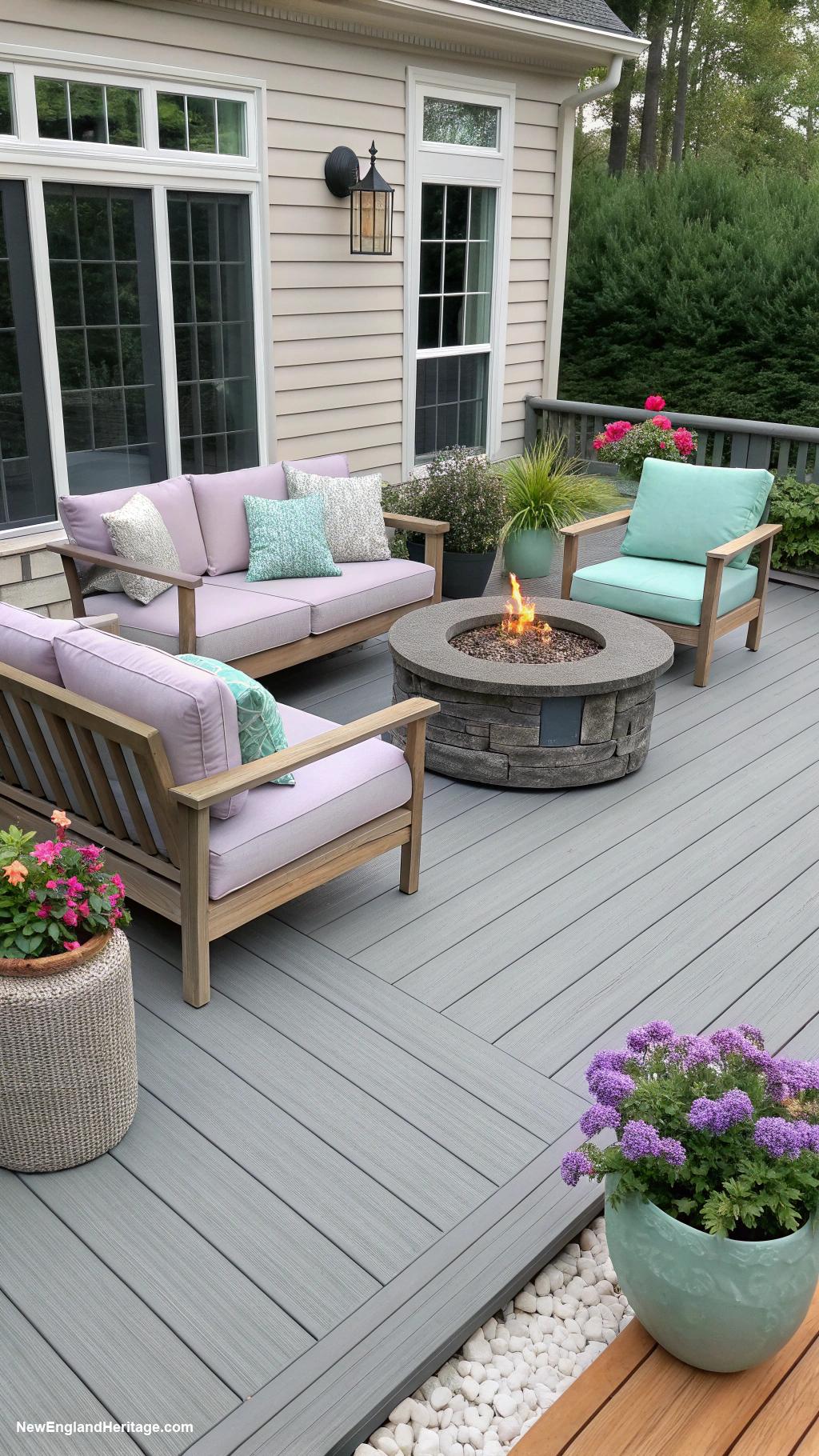 gray patio ideas Choose weather resistant material for durability