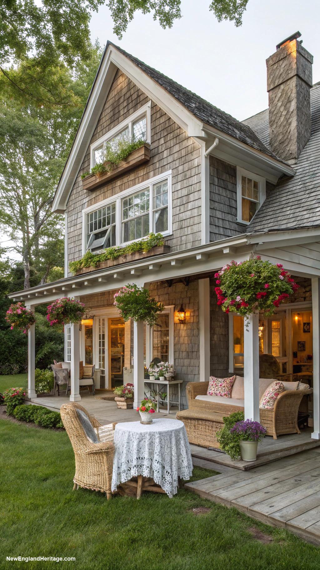 hamptons cottages Artisan crafted home with exposed wooden beams