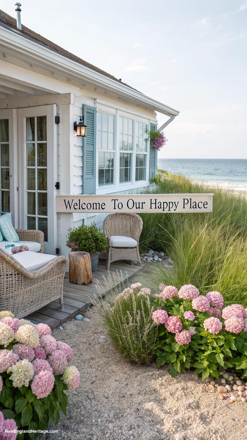 hamptons cottages Cozy seaside retreat with whitewashed walls