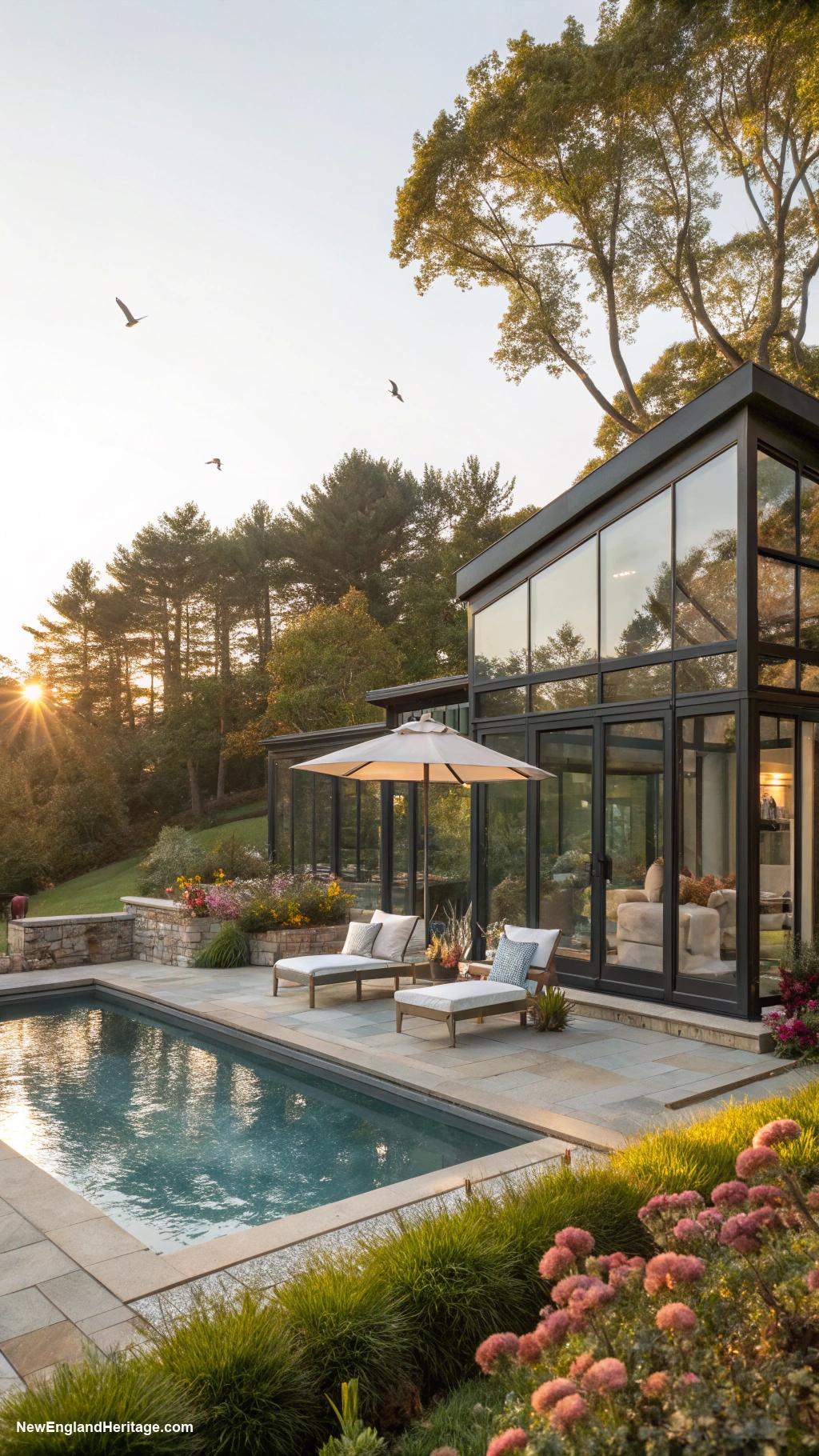 modern pools Glass walls for stunning outdoor views