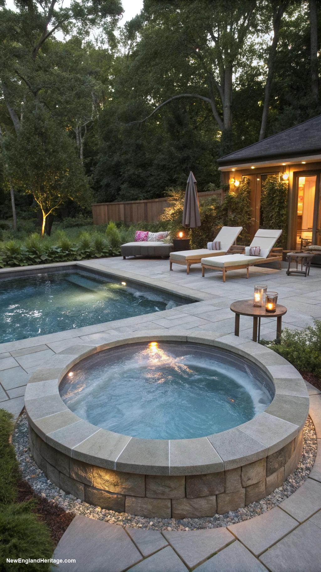 modern pools Integrated hot tub for relaxing escapes